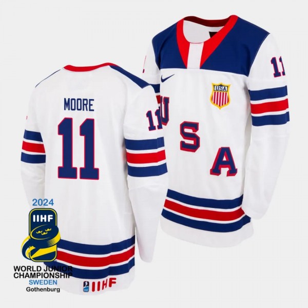 USA 2024 IIHF World Junior Champions Oliver Moore ...