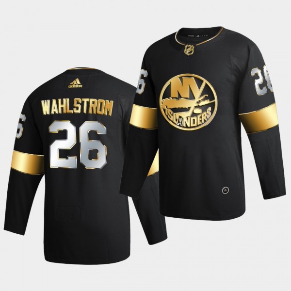 New York Islanders Oliver Wahlstrom 2020-21 Golden Edition Limited Authentic Black Jersey