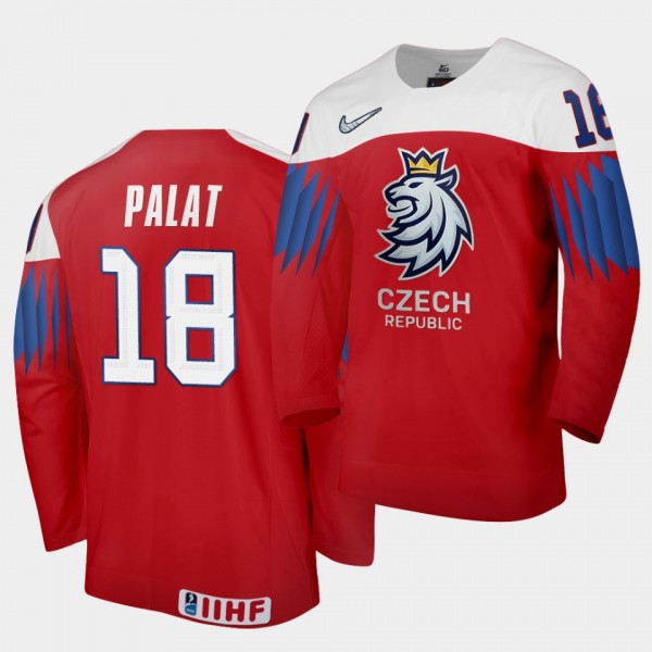 Czech Republic Ondrej Palat 2020 IIHF World Championship Red Away Jersey