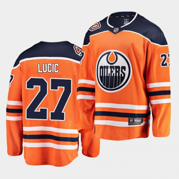 Milan Lucic #27 Oilers 40th Anniversary 2018-19 Br...