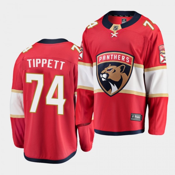 Owen Tippett #74 Panthers Home Red Player Jersey