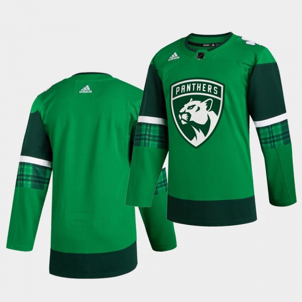 Panthers 2020 St. Patrick's Day Green Authentic Te...