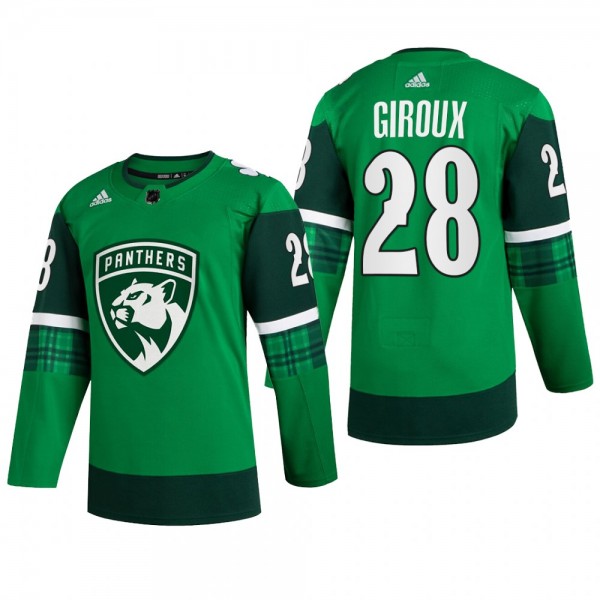 Claude Giroux #28 Florida Panthers 2022 St. Patrick Green Authentic Jersey
