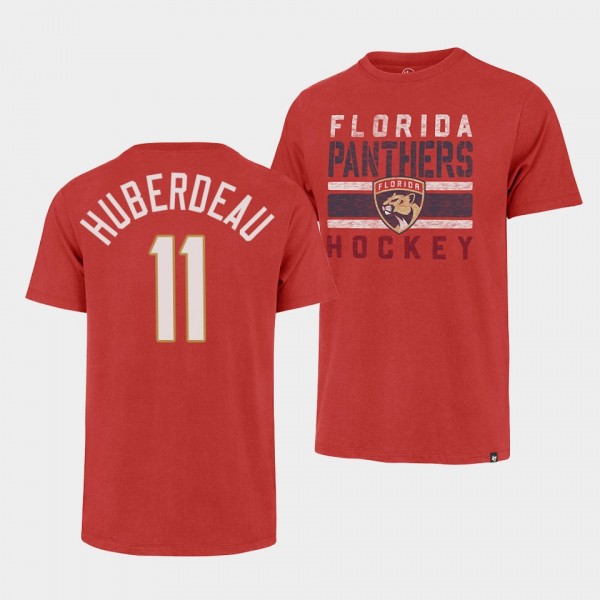 Florida Panthers Jonathan Huberdeau 2022 NHL Playoffs Premier Franklin Red #11 T-Shirt