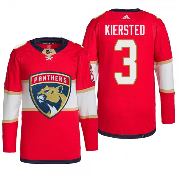 Florida Panthers 2022 Home Jersey Matt Kiersted Red #3 Authentic Primegreen Uniform