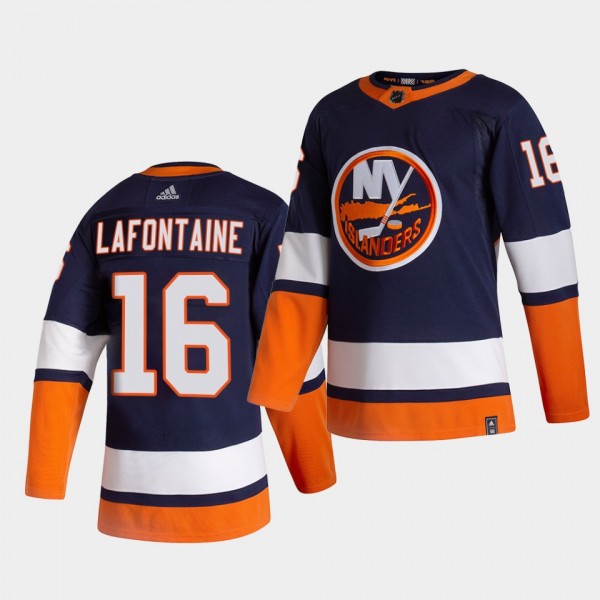 New York Islanders 2021 Reverse Retro Pat LaFontaine Navy Special Edition Authentic Jersey