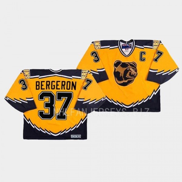 Patrice Bergeron Boston Bruins Throwback Gold #37 Jersey Replica
