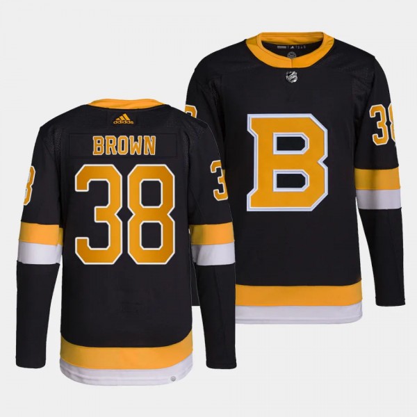 Patrick Brown Boston Bruins Alternate Black #38 Au...