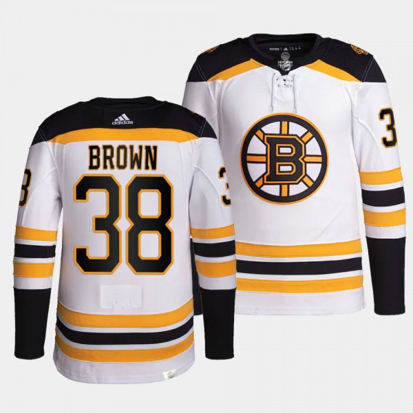 Patrick Brown Boston Bruins Away White #38 Authent...