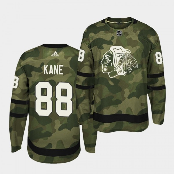 Patrick Kane Blackhawks #88 Armed Special Forces Authentic Jersey Camo