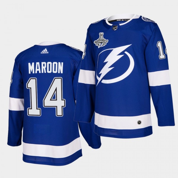 Tampa Bay Lightning Patrick Maroon 2020 Stanley Cup Champions Authentic Home Blue Men Jersey
