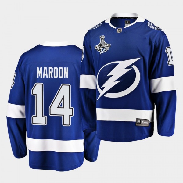 Tampa Bay Lightning Patrick Maroon 2020 Stanley Cup Champions Home Blue Men Jersey