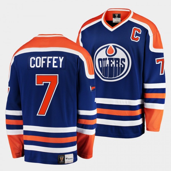 Paul Coffey Edmonton Oilers Retired Player Blue Je...