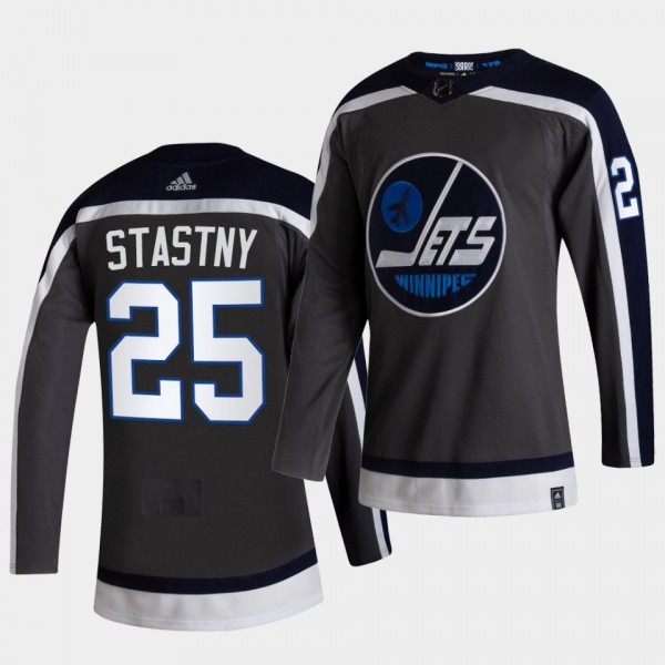 Winnipeg Jets 2021 Reverse Retro Paul Stastny Grey...
