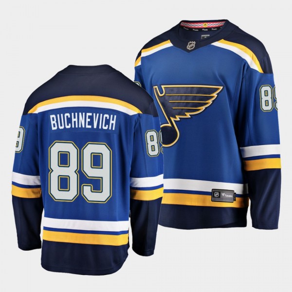 Pavel Buchnevich St. Louis Blues 2021 Home Blue Pl...