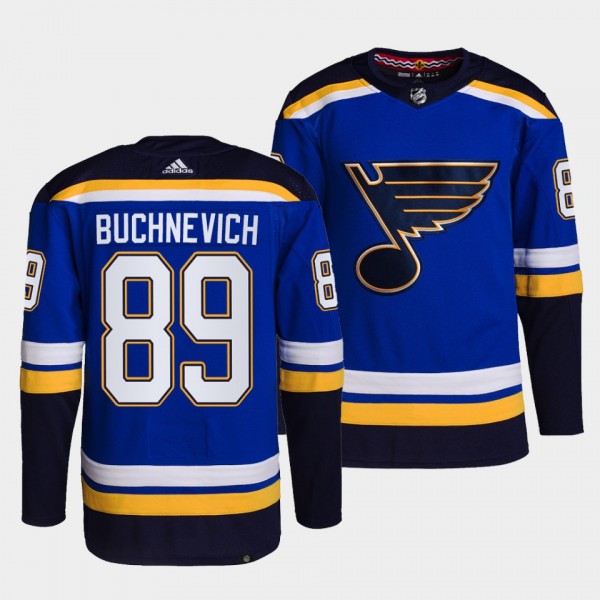 Blues Home Pavel Buchnevich #89 Blue Jersey Primeg...
