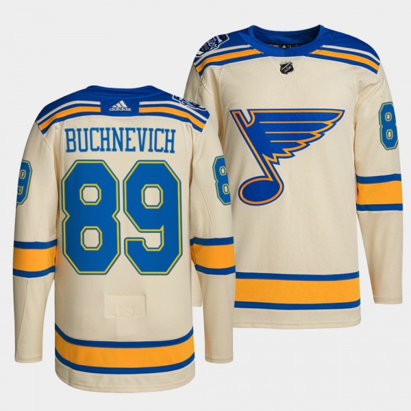 Pavel Buchnevich #89 Blues 2022 Winter Classic Authentic Cream Jersey