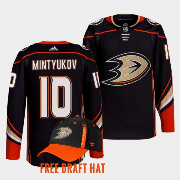 Anaheim Ducks Pavel Mintyukov 2022 NHL Draft Black Authentic Primegreen Jersey Home
