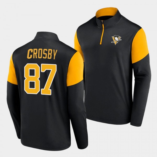 Pittsburgh Penguins Sidney Crosby Lightweight Jacket Black Quarter-Zip