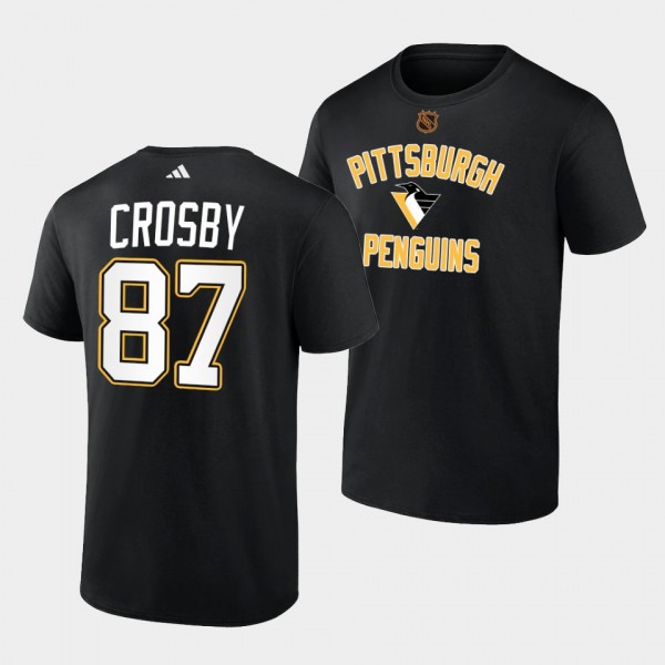 Sidney Crosby Reverse Retro 2.0 Pittsburgh Penguins 2022-23 Black T-Shirt Wheelhouse