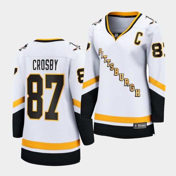 Sidney Crosby Pittsburgh Penguins 2021 Special Edition White Retro Women Jersey