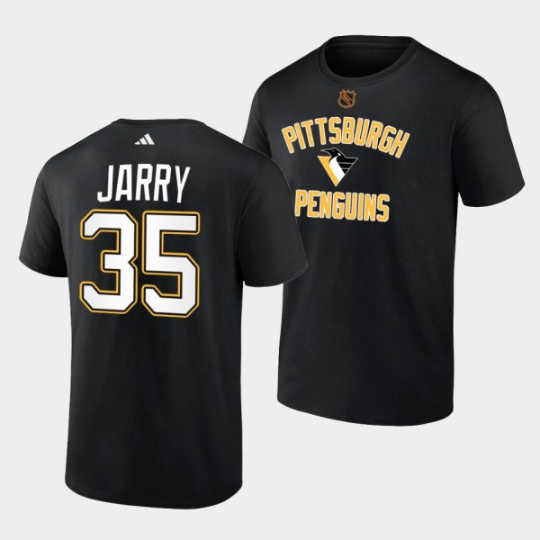 Tristan Jarry Reverse Retro 2.0 Pittsburgh Penguins 2022-23 Black T-Shirt Wheelhouse