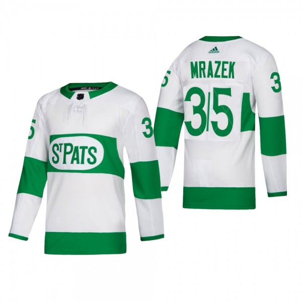 Maple Leafs 2022 St. Pats Petr Mrazek Jersey White