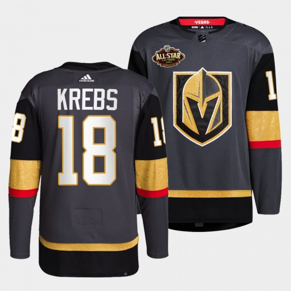 Peyton Krebs #18 Golden Knights Alternate Primegreen Black Jersey 2022 All-Star