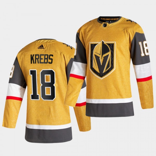 Peyton Krebs #18 Golden Knights 2020-21 Alternate Authentic Player Gold Jersey