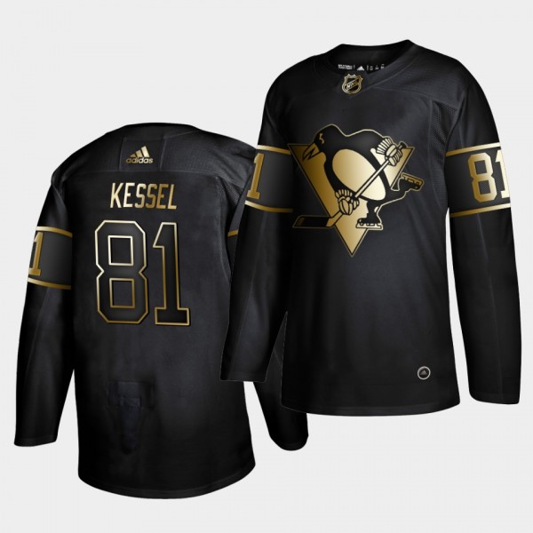 Phil Kessel #81 Penguins Golden Edition Black Authentic Jersey