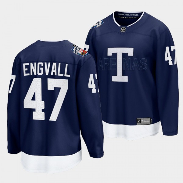 Pierre Engvall Toronto Maple Leafs 2022 Heritage Classic Navy Jersey