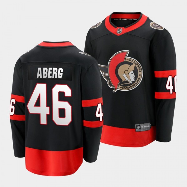 Pontus Aberg Ottawa Senators 2021 Home 46 Jersey Black Player