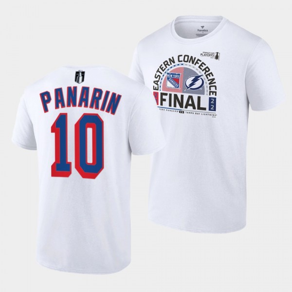 Artemi Panarin New York Rangers 2022 Stanley Cup Playoffs White Eastern Finals Matchup T-Shirt