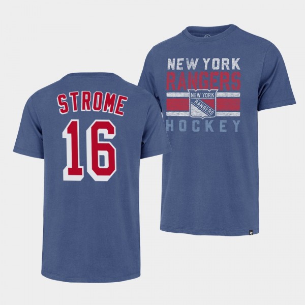 New York Rangers Ryan Strome 2022 NHL Playoffs Premier Franklin Blue #16 T-Shirt
