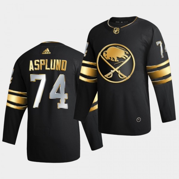 Buffalo Sabres Rasmus Asplund Golden Edition 2021 Authentic Black Jersey