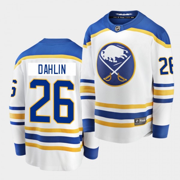 Rasmus Dahlin #26 Sabres 2020-21 Away White Breaka...
