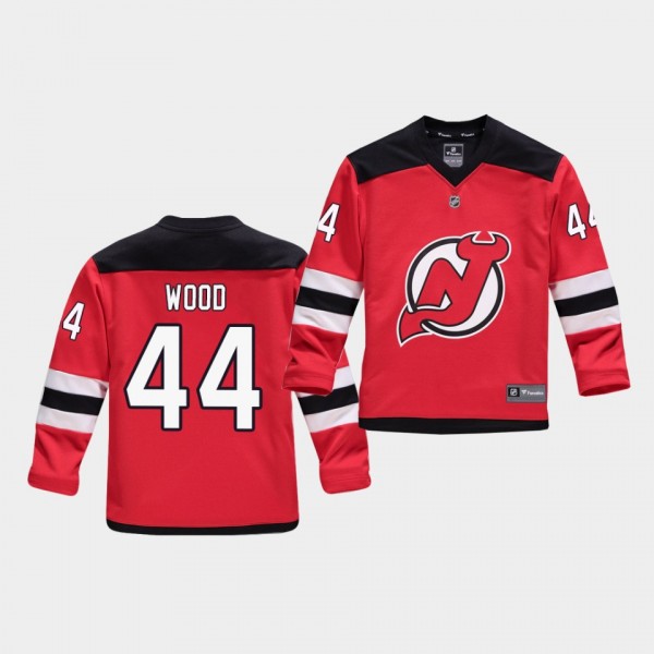 Youth Jersey Miles Wood #44 New Jersey Devils Repl...