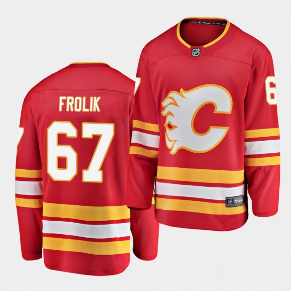 Youth Jersey Michael Frolik #67 Calgary Flames Bre...