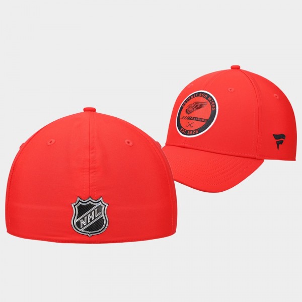 Detroit Red Wings Training Camp Practice Red Authentic Pro Flex Hat