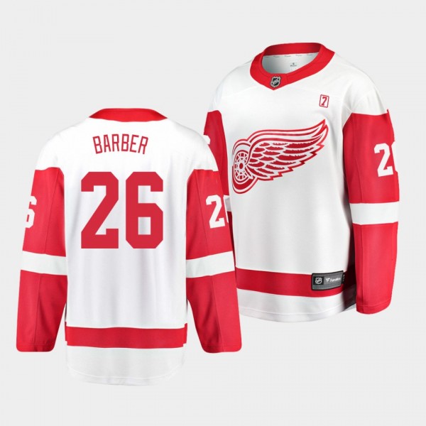 Riley Barber Detroit Red Wings 2021-22 Away White ...