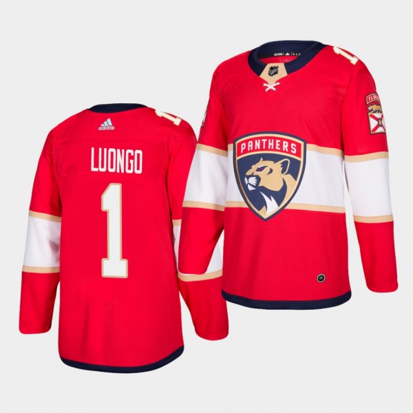 Roberto Luongo #1 Panthers Authentic Home Men's Je...