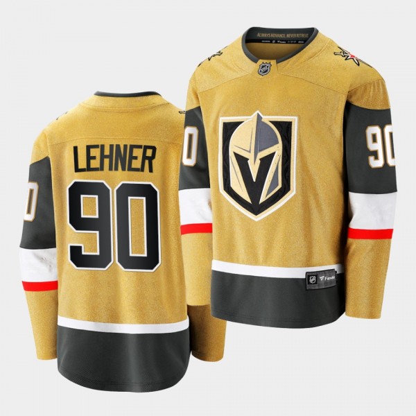 Robin Lehner #90 Golden Knights 2020-21 Alternate Gold Premier Breakaway Jersey