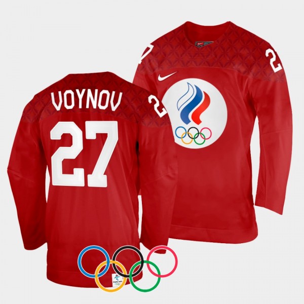 Russia Hockey #27 Slava Voynov 2022 Winter Olympics Red Jersey Home