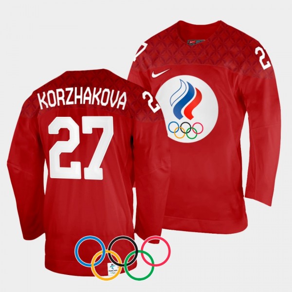 Veronika Korzhakova Russia Women's Hockey 2022 Winter Olympics #27 Red Jersey Home