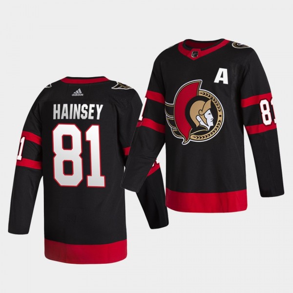 Ron Hainsey #81 Senators 2020-21 Home Authentic Bl...
