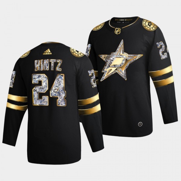 Roope Hintz #24 Stars 2022 Stanley Cup Playoffs Diamond Edition Black Jersey
