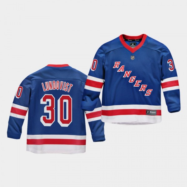 Youth Jersey Henrik Lundqvist #30 New York Rangers Replica Player Home Rangers