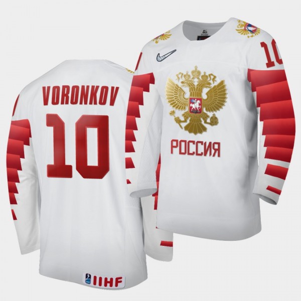 Dmitri Voronkov Russia 2020 IIHF World Junior Ice Hockey #10 Home White Jersey