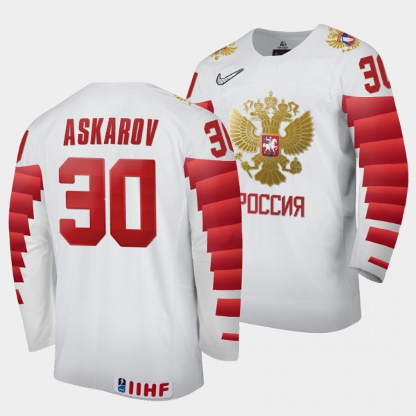 Yaroslav Askarov Russia Hockey 2022 IIHF World Junior Championship Home Jersey White