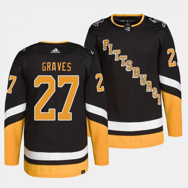 Ryan Graves Pittsburgh Penguins Alternate Black #2...